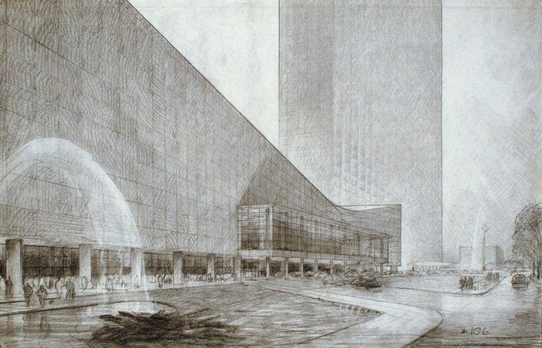 Crteži idejnog projekta za kompleks UN-a