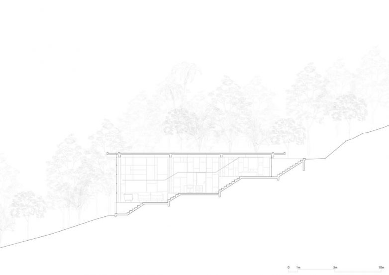 Podužni presek kuće