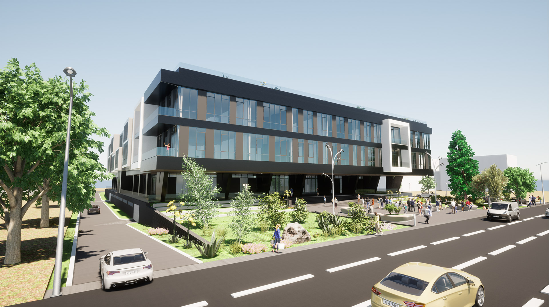 Geografski i Fakultet bezbednosti pod jednim krovom; Render: ZAP