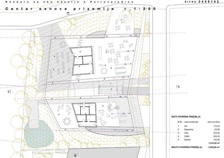 Centar – osnova prizemlja