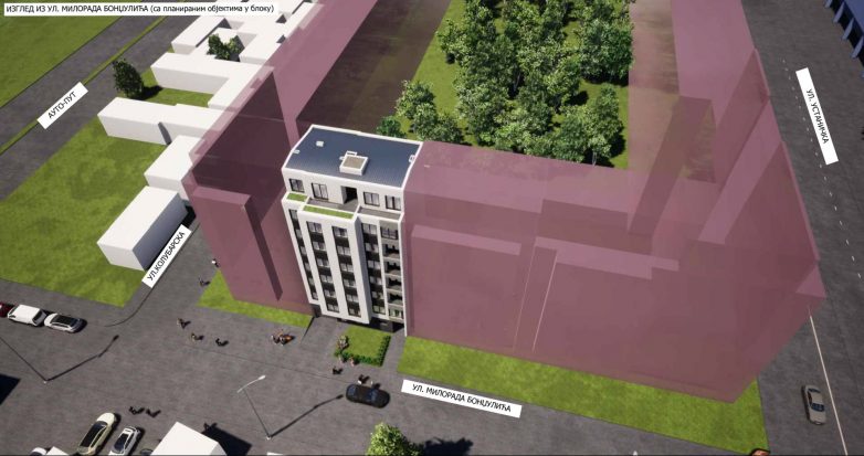Izgradnja u Milorada Bonžulića 4; Rendering: BAU Arhitektura