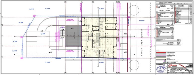 Osnova tipskog sprata (I, II i III)