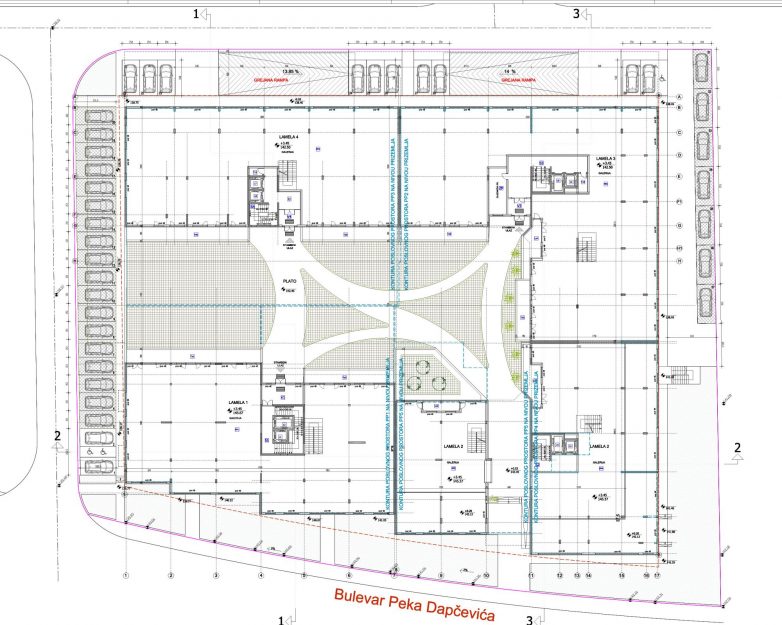 Osnova galerije u sve 4 lamele