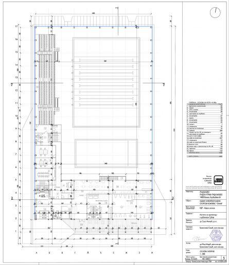 Zatvoreni bazen – osnova prizemlja
