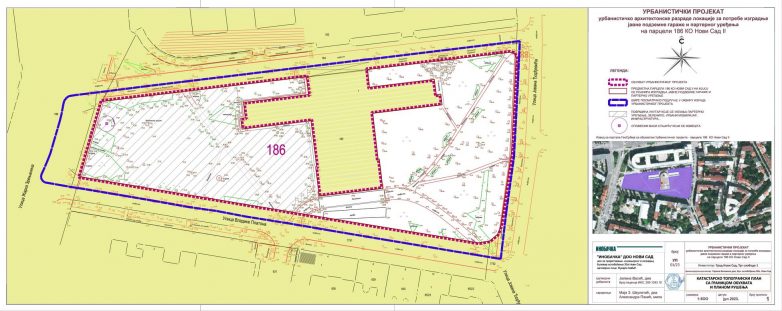 Katastarsko-topografski plan sa granicom obuhvata i planom rušenja
