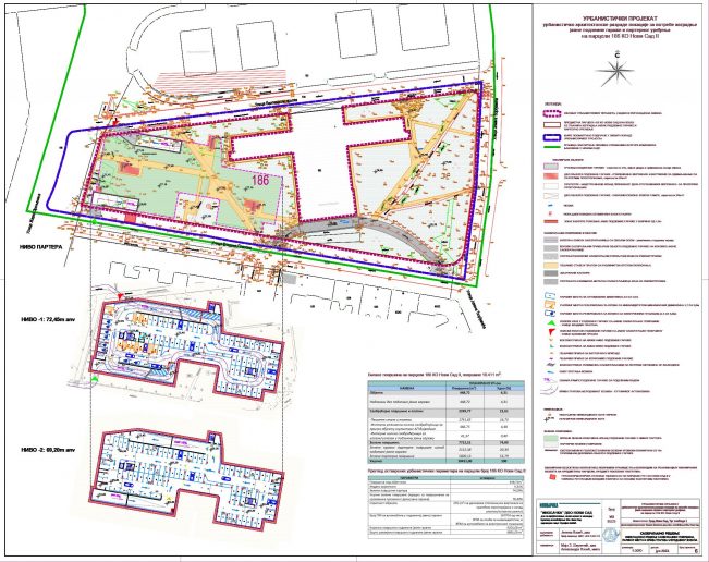 Nivelaciono rešenje saobraćajnih površina, parking mesta i kriva tragova merodavnog vozila