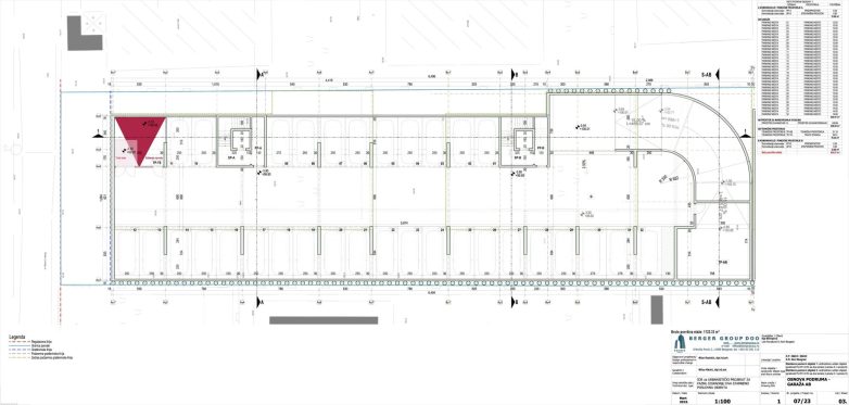 Osnova podruma – garaža lamela A i B