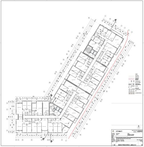 Osnova tipskih spratova (lamele D i E)