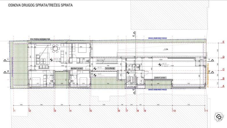Osnova 2. sprata/3. sprata