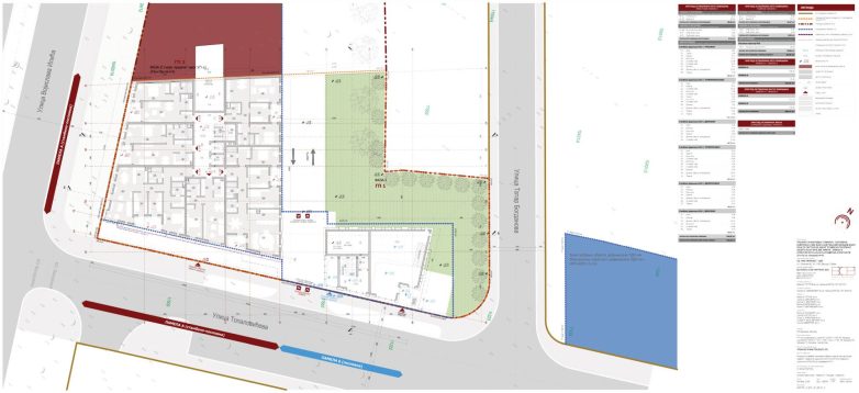 Osnova prve etaže (lamela A)/galerije (lamela B)