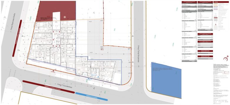 Osnova druge etaže (lamela A)/prve etaže (lamela B)