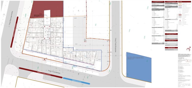 Osnova šeste etaže (lamela A)/povučene etaže (lamela B)