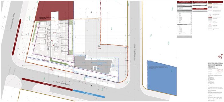 Osnova povučene etaže (lamela A)/izgled krova (lamela B)