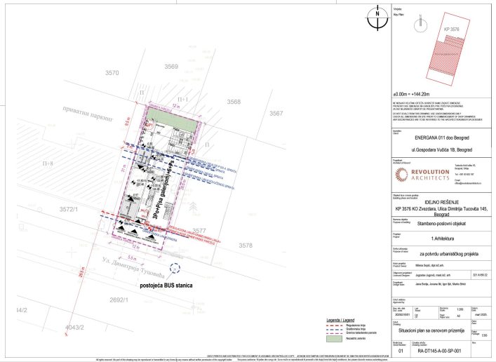 Situacioni plan sa osnovom prizemlja