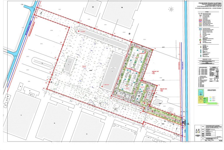 Regulaciono-nivelacioni plan – osnova prizemlja