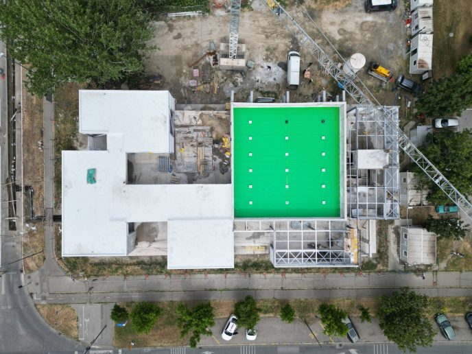 Dron fotografija objekta na novosadskom Novom naselju | Foto: Gradnja.rs