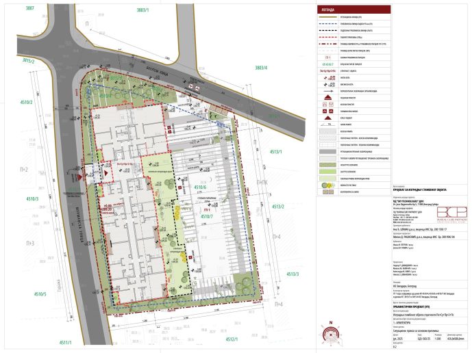 Situacioni plan sa osnovom prizemne etaže
