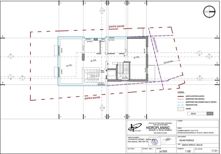 Osnova sprata (zida se)