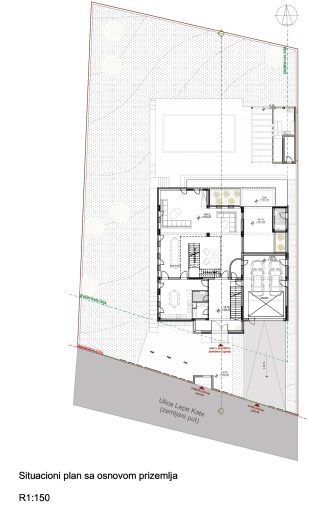 Situacioni plan sa osnovom prizemlja